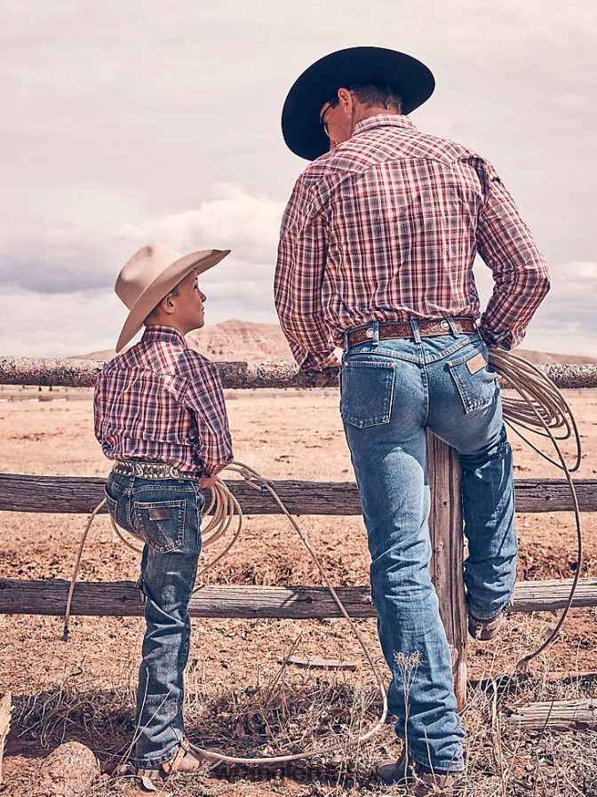 Wrangler calça jeans reta retrô slim bozeman (88bwzbz) Rapazes roupas 00LN6N945