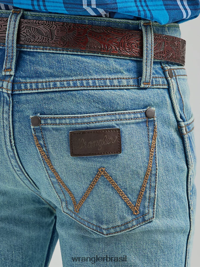 Wrangler calça jeans reta retrô slim passe de búfalo (112326511t) Rapazes roupas 00LN6N1067