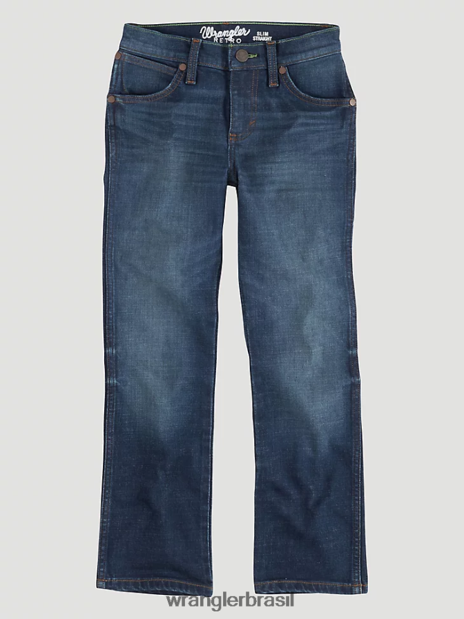 Wrangler calça jeans reta retrô slim pedra (112323567t) Rapazes roupas 00LN6N1066