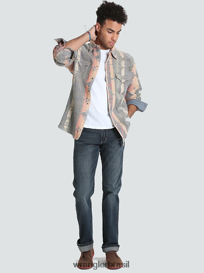 Wrangler calça jeans retrô slim fit com perna reta Jerônimo (88mwzjm) homens roupas 00LN6N32