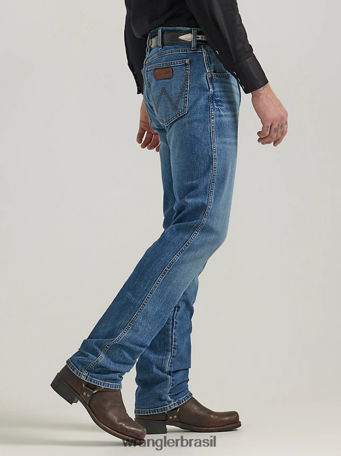 Wrangler calça jeans retrô slim fit com perna reta Normande (112332244) homens roupas 00LN6N23