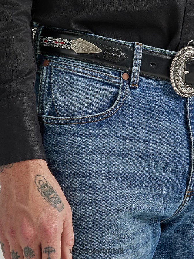 Wrangler calça jeans retrô slim fit com perna reta Normande (112332244) homens roupas 00LN6N23