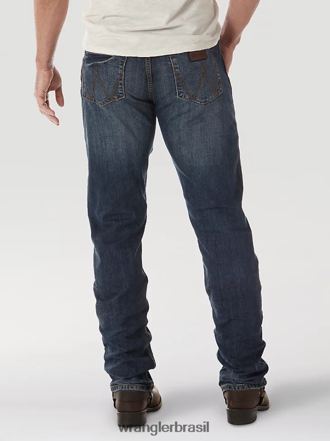 Wrangler calça jeans retrô slim fit com perna reta bozeman (wlt88bz) homens roupas 00LN6N27