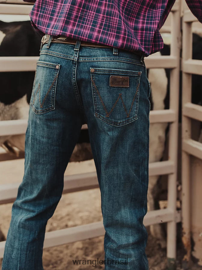 Wrangler calça jeans retrô slim fit com perna reta daniels (88mwzdn) homens roupas 00LN6N35