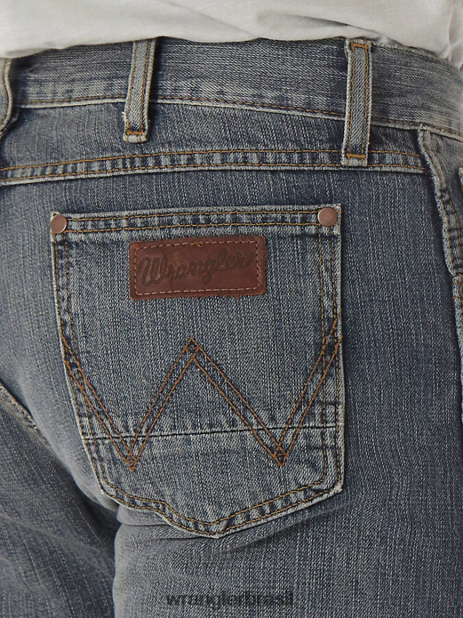 Wrangler calça jeans retrô slim fit com perna reta noite escura (88mwzdk) homens roupas 00LN6N30