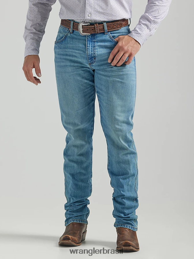 Wrangler calça jeans retrô slim fit com perna reta passe de búfalo (112326537) homens roupas 00LN6N25