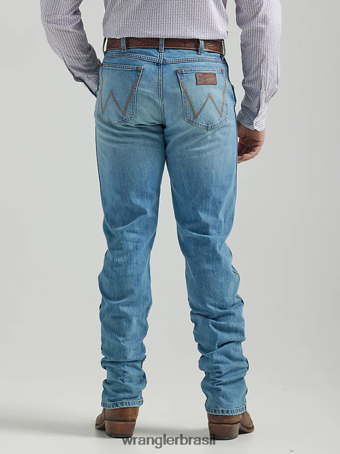 Wrangler calça jeans retrô slim fit com perna reta passe de búfalo (112326537) homens roupas 00LN6N25