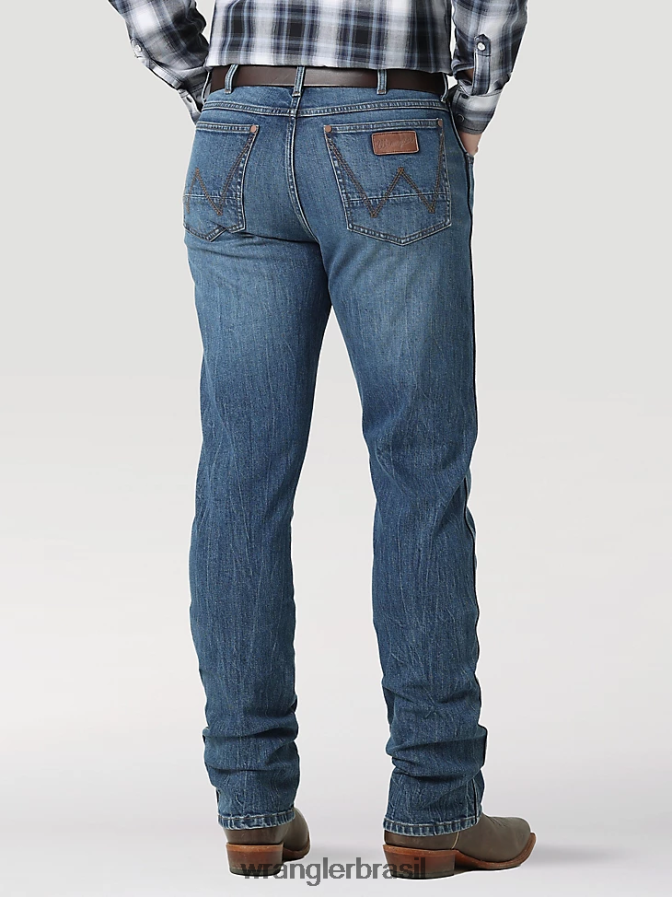 Wrangler calça jeans retrô slim fit com perna reta serragem (112322491) homens roupas 00LN6N37