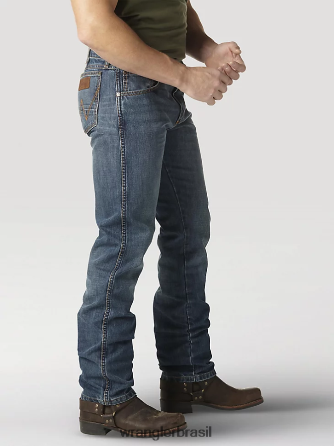 Wrangler calça jeans retrô slim fit com perna reta topo rochoso (88mwzrt) homens roupas 00LN6N33