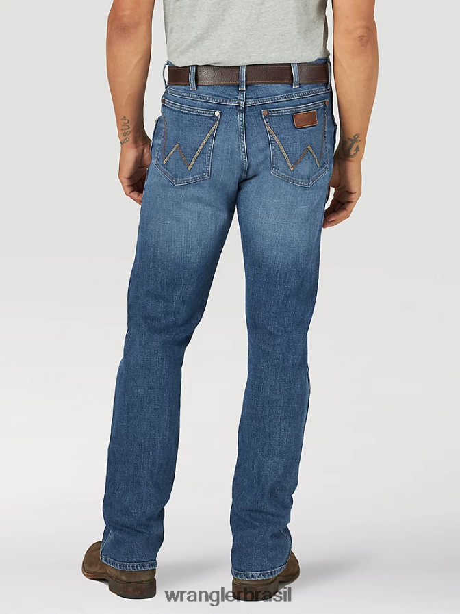 Wrangler calça jeans retrô slim fit céu noturno (1077mwzns) homens roupas 00LN6N6