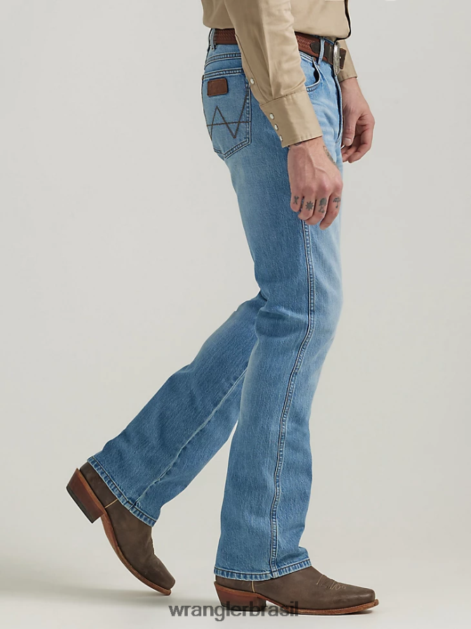 Wrangler calça jeans retrô slim fit código (112330335) homens roupas 00LN6N12