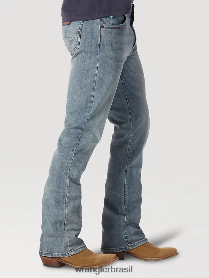 Wrangler calça jeans retrô slim fit lavagem br (77mwzbr) homens roupas 00LN6N8