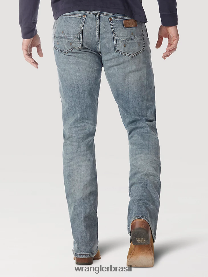 Wrangler calça jeans retrô slim fit lavagem br (77mwzbr) homens roupas 00LN6N8