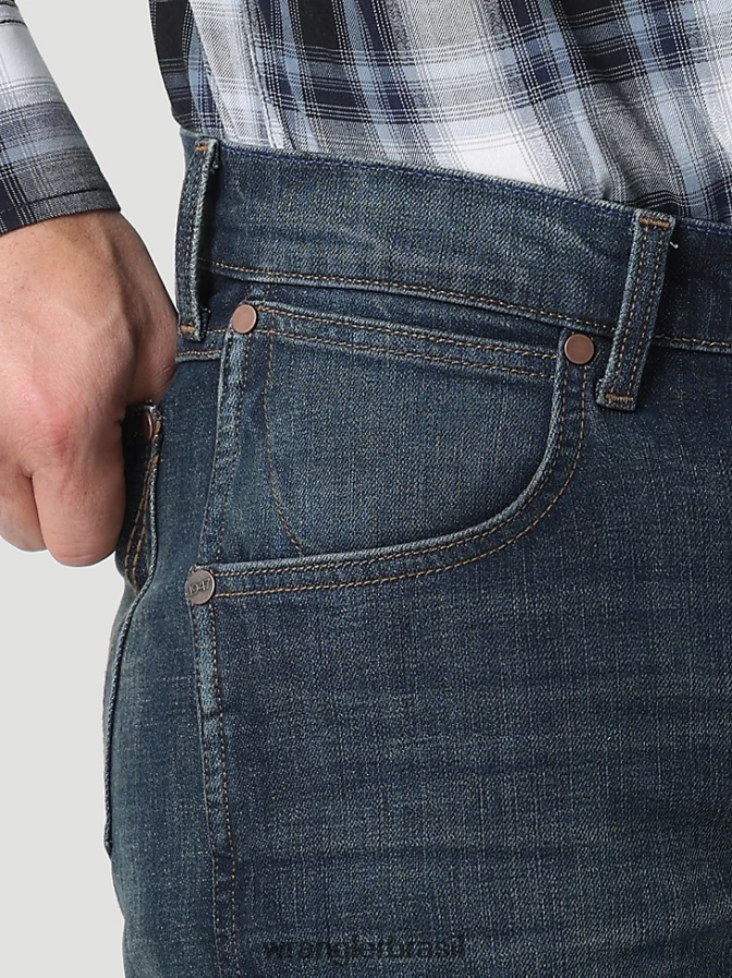 Wrangler calça jeans retrô slim fit madeira (112323402) homens roupas 00LN6N10
