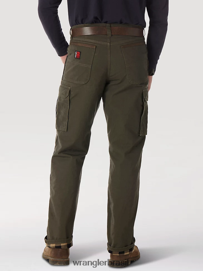 Wrangler calça riggs workwear forrada com ripstop ranger loden (3w065ld) homens roupas 00LN6N680