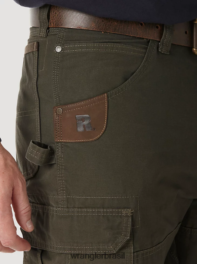 Wrangler calça riggs workwear forrada com ripstop ranger loden (3w065ld) homens roupas 00LN6N680