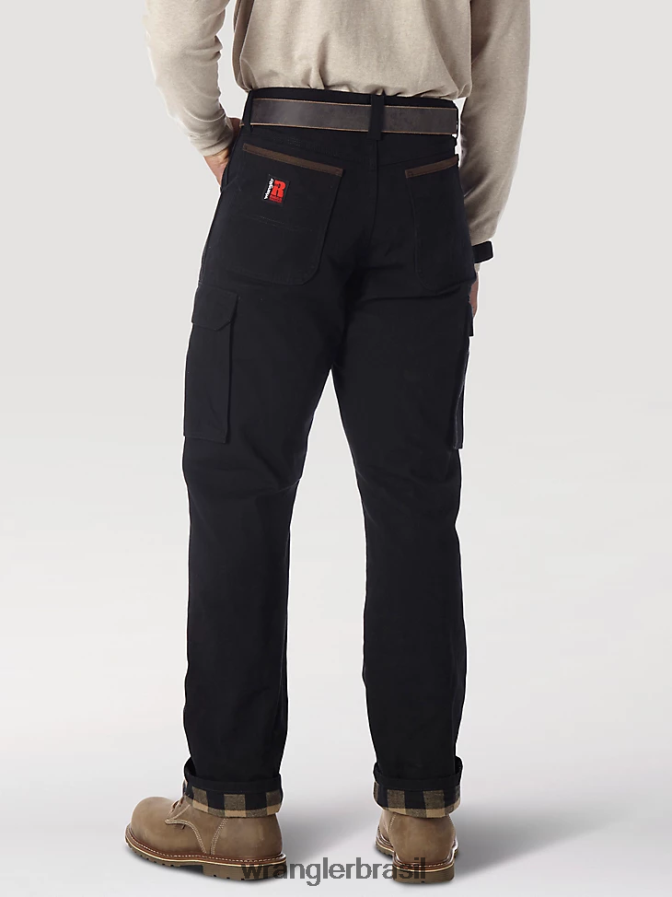 Wrangler calça riggs workwear forrada com ripstop ranger preto (3w065bl) homens roupas 00LN6N679