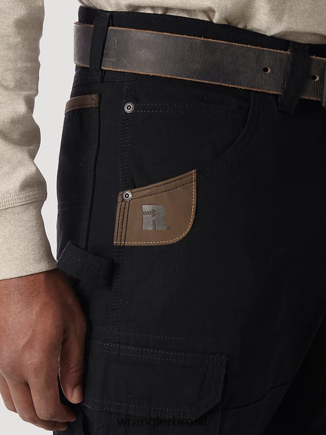 Wrangler calça riggs workwear forrada com ripstop ranger preto (3w065bl) homens roupas 00LN6N679