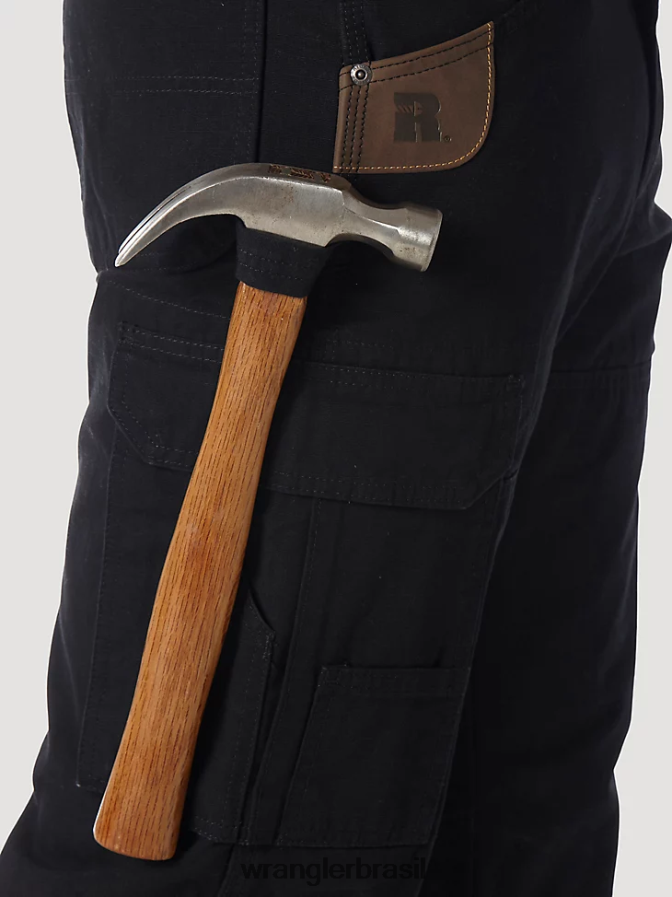 Wrangler calça riggs workwear forrada com ripstop ranger preto (3w065bl) homens roupas 00LN6N679