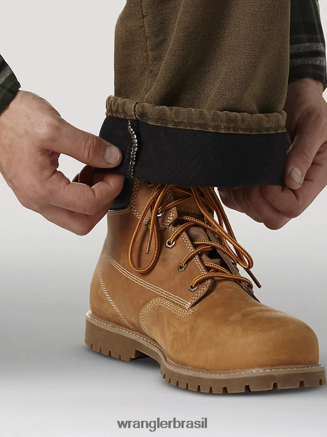 Wrangler calça térmica resistente marrom noturno (33213nb) homens roupas 00LN6N195