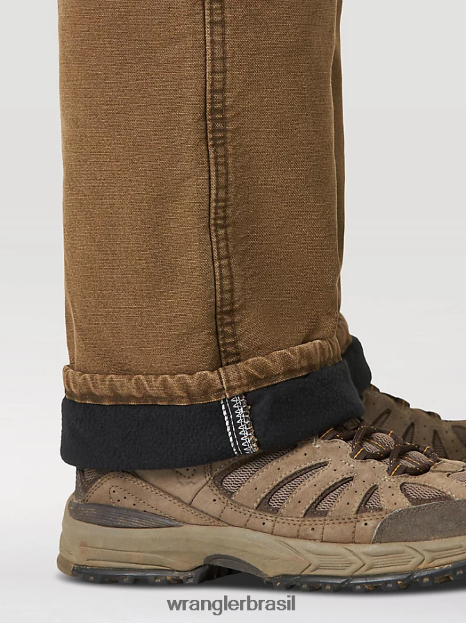 Wrangler calça térmica resistente marrom noturno (33213nb) homens roupas 00LN6N195
