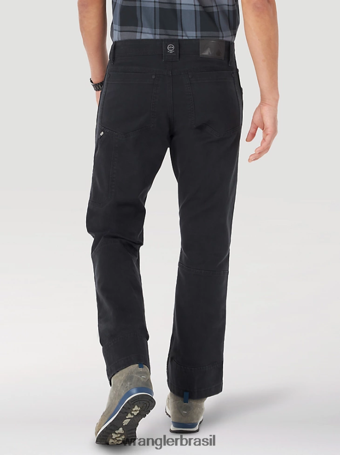 Wrangler calça utilitária reforçada atg caviar (ns857cv) homens roupas 00LN6N625