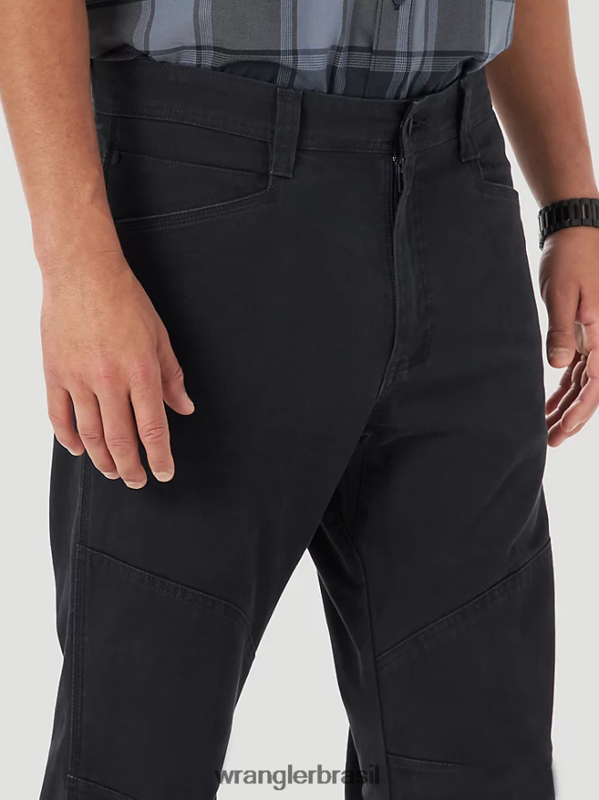 Wrangler calça utilitária reforçada atg caviar (ns857cv) homens roupas 00LN6N625