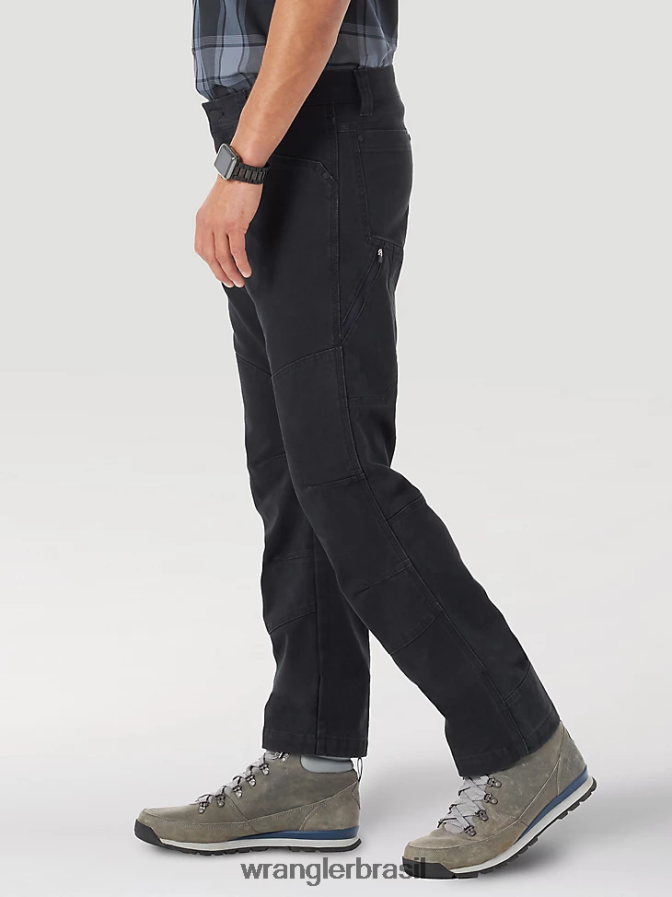 Wrangler calça utilitária reforçada atg caviar (ns857cv) homens roupas 00LN6N625