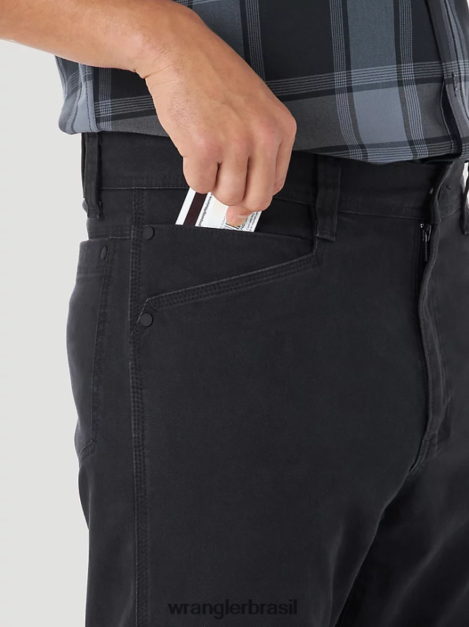 Wrangler calça utilitária reforçada atg caviar (ns857cv) homens roupas 00LN6N625