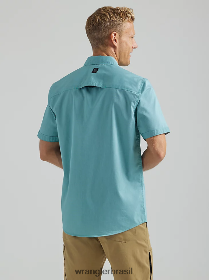 Wrangler camisa atg com bolso e zíper assimétrico maré (112331236) homens roupas 00LN6N640
