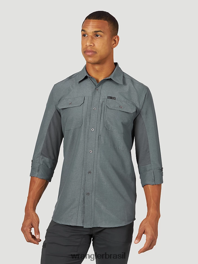Wrangler camisa atg mix material turbulência (nsb89tn) homens roupas 00LN6N380