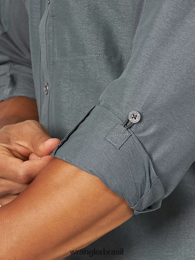 Wrangler camisa atg mix material turbulência (nsb89tn) homens roupas 00LN6N380