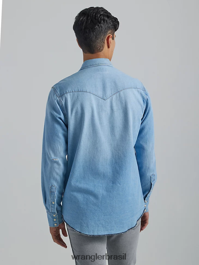 Wrangler camisa de herança sunfade (112335476) homens roupas 00LN6N475