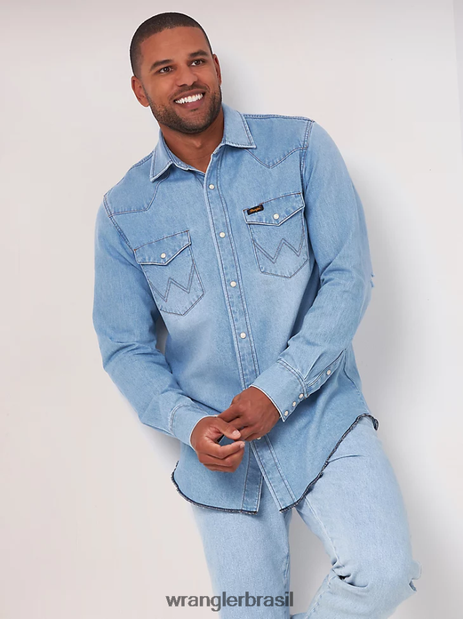 Wrangler camisa de herança sunfade (112335476) homens roupas 00LN6N475