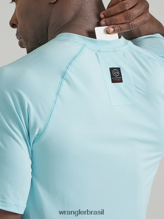 Wrangler camisa de malha de desempenho atg céu (112331266) homens roupas 00LN6N291