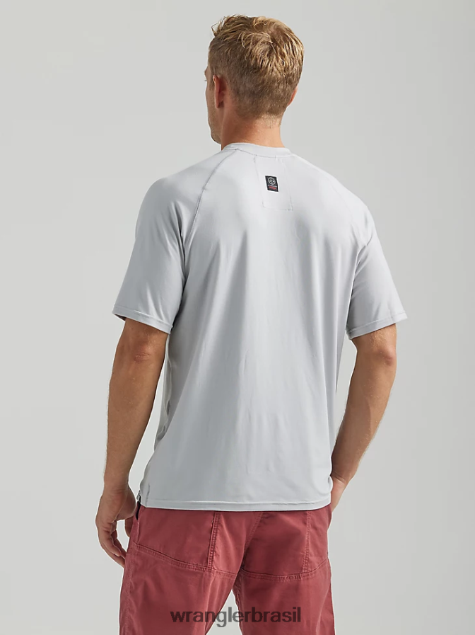 Wrangler camisa de malha de desempenho atg névoa do porto (112331282) homens roupas 00LN6N641