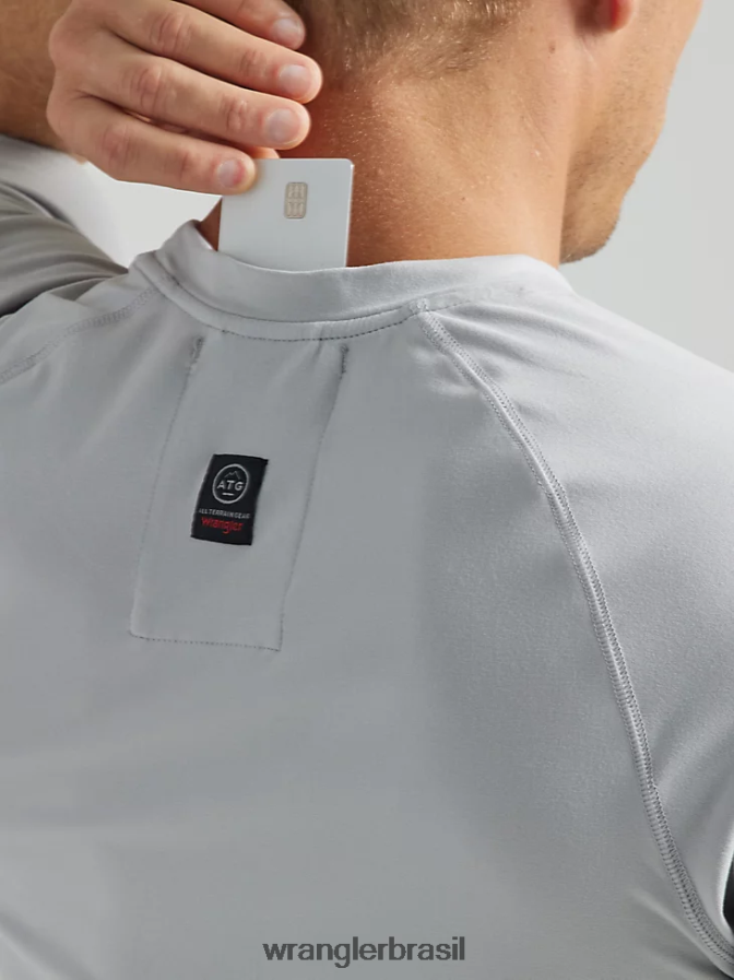 Wrangler camisa de malha de desempenho atg névoa do porto (112331282) homens roupas 00LN6N641