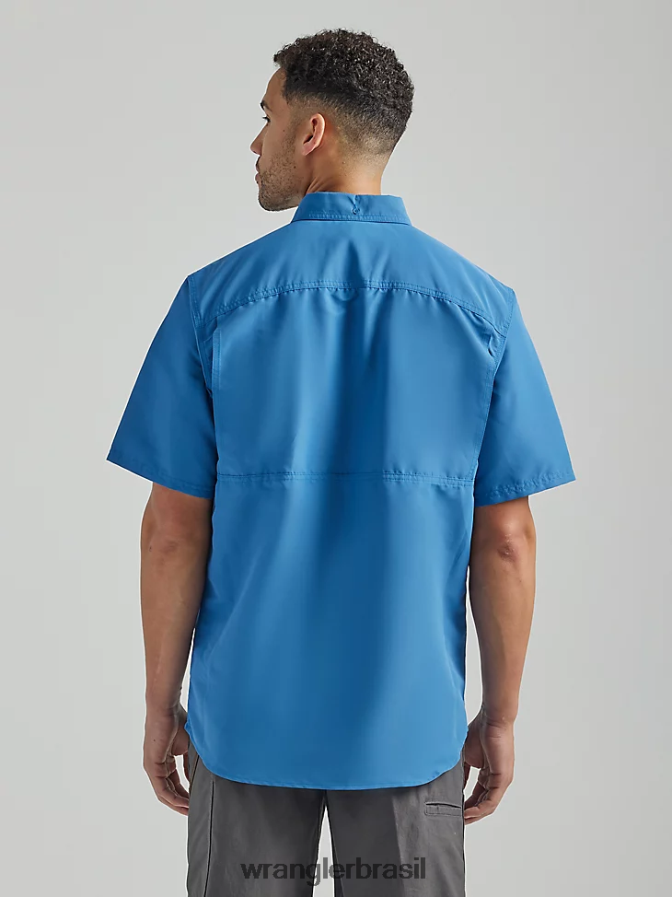 Wrangler camisa de trabalho leve riggs workwear azul escuro (112325419) homens roupas 00LN6N347