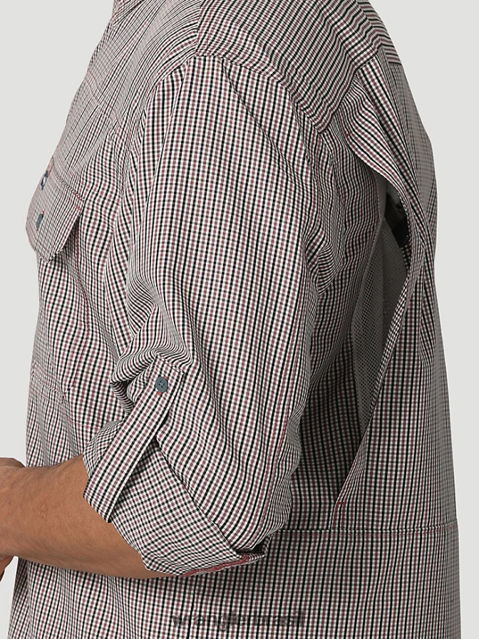 Wrangler camisa george strait manga curta com botão e um bolso estampado azul bebê (112324872) homens roupas 00LN6N300