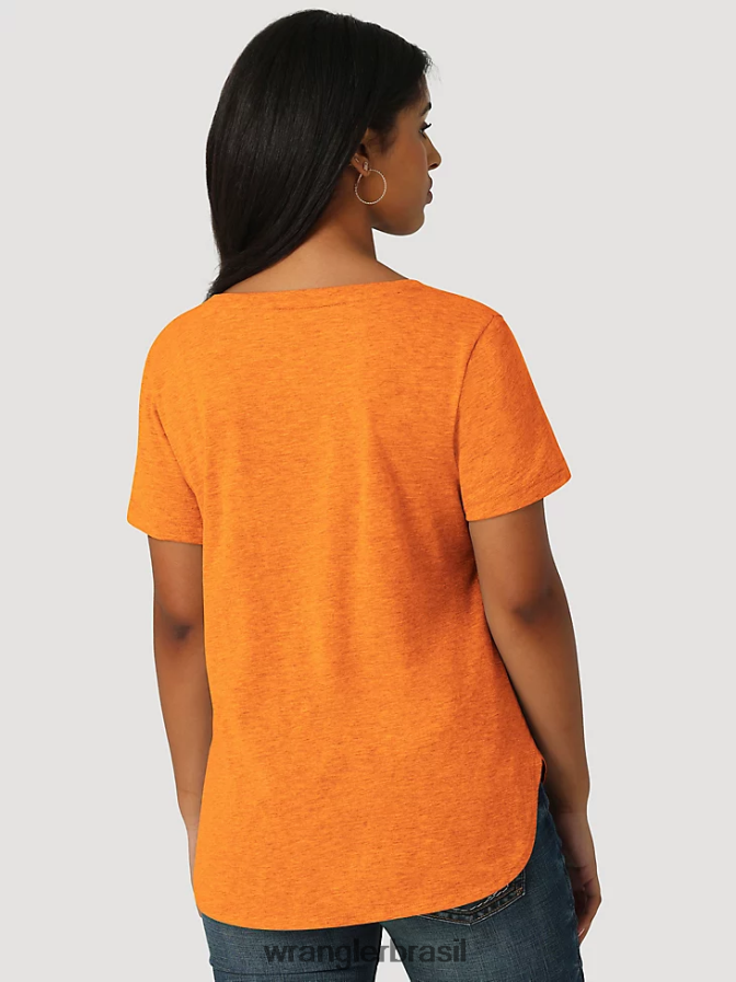 Wrangler camisa jeans ocidental manga longa jeans médio (lw7006d) mulheres roupas 00LN6N880