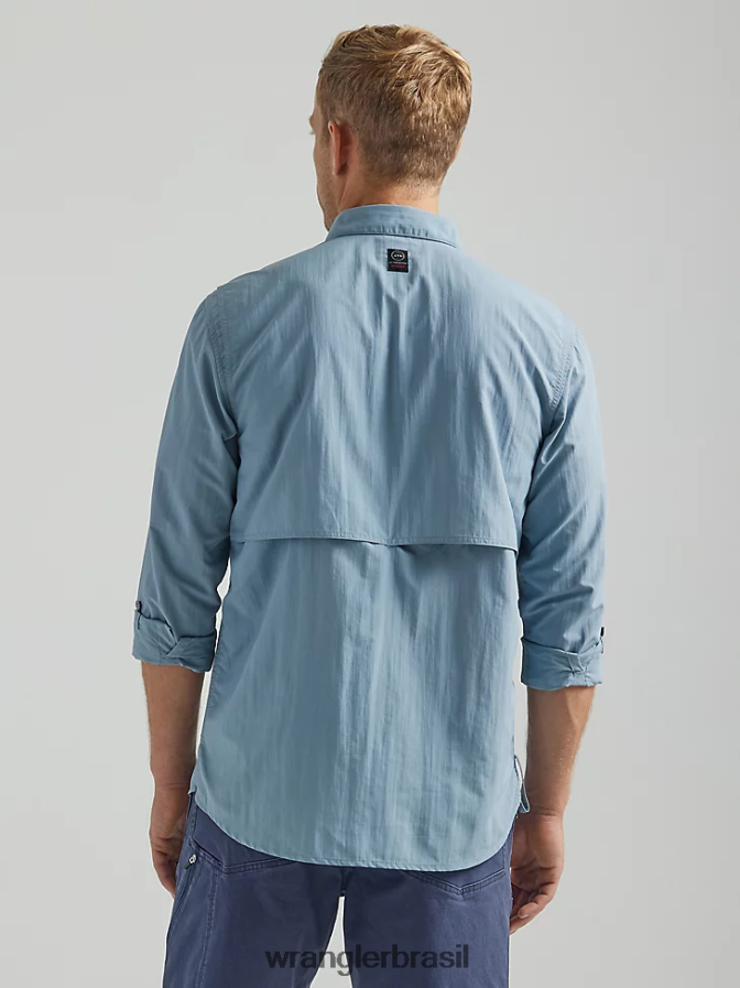 Wrangler camisa manga longa atg angler ventos alísios (112333906) homens roupas 00LN6N338