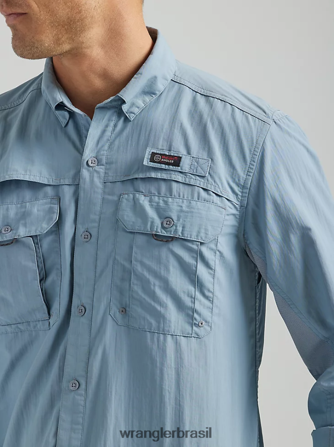Wrangler camisa manga longa atg angler ventos alísios (112333906) homens roupas 00LN6N653