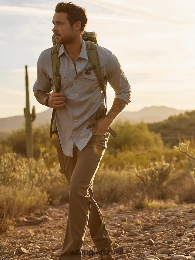 Wrangler camisa ocidental atg Mar de Bering (nsb92br) homens roupas 00LN6N642