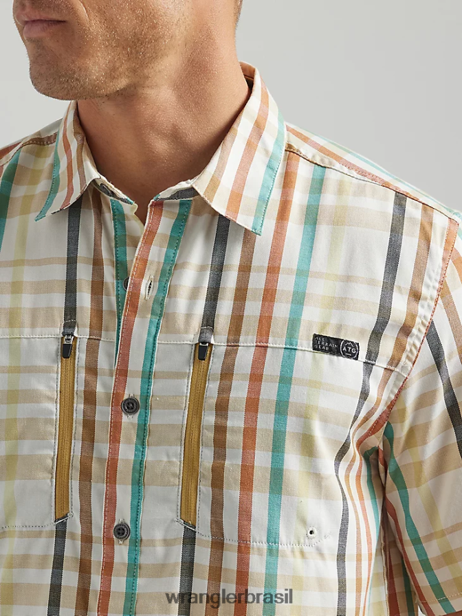 Wrangler camisa xadrez atg by horizonte Praia Carolina (112331234) homens roupas 00LN6N296