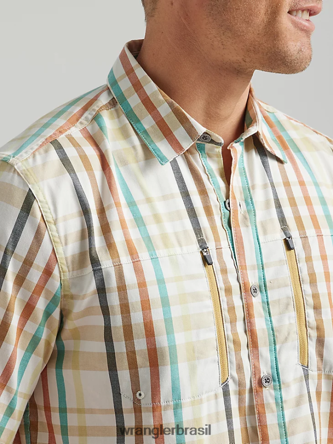 Wrangler camisa xadrez atg by horizonte Praia Carolina (112331234) homens roupas 00LN6N296