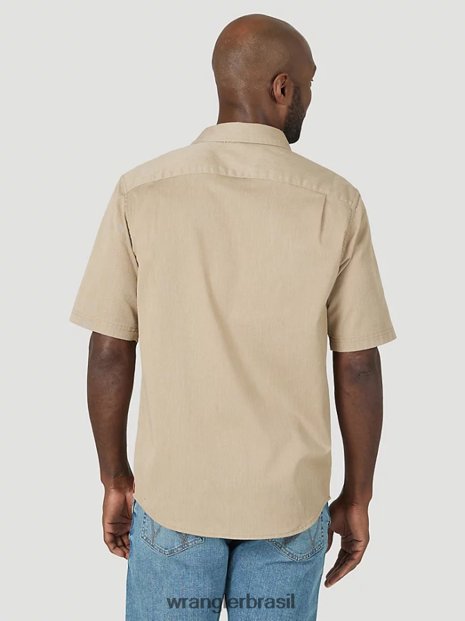 Wrangler camisa épica de sarja soft flex urze de olmo (112315232) homens roupas 00LN6N360