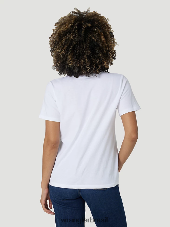 Wrangler camiseta de desempenho de manga curta riggs workwear verde mar (3wf70gr) mulheres roupas 00LN6N876