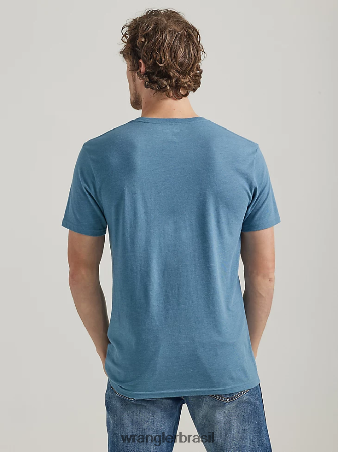 Wrangler camiseta riggs workwear manga longa com bolso Borgonha (3w710bg) homens roupas 00LN6N274