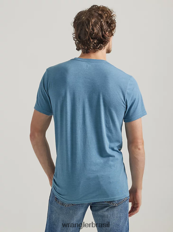 Wrangler camiseta riggs workwear manga longa com bolso Borgonha (3w710bg) homens roupas 00LN6N274