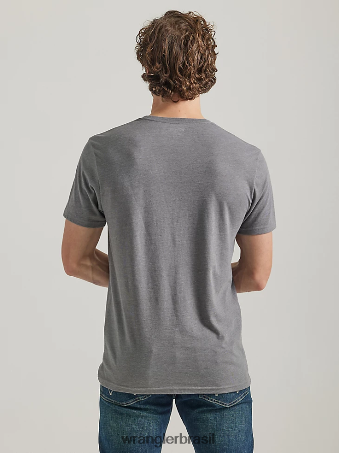 Wrangler camiseta riggs workwear manga longa com bolso Borgonha (3w710bg) homens roupas 00LN6N274